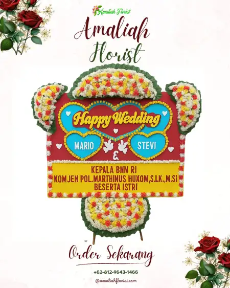 Papan Bunga Pernikahan Sukamerang